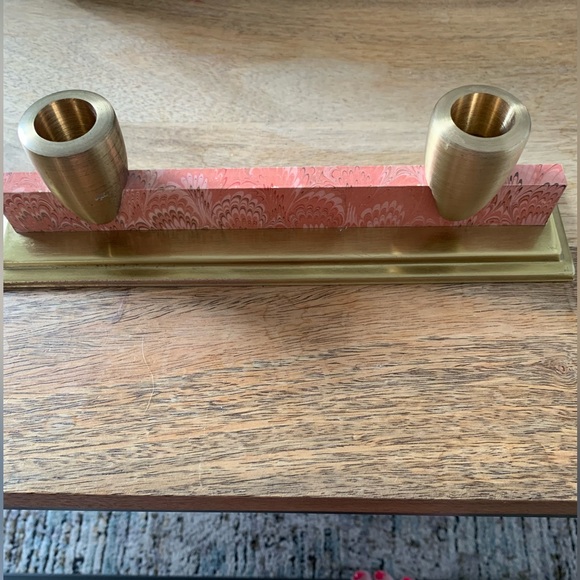 Brass Candle Holder Hollywood Regency Style - Picture 4 of 5